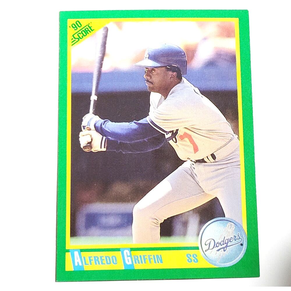 1990 Score Alfredo Griffin #156 Los Angeles Dodgers Shortstop MLB EX